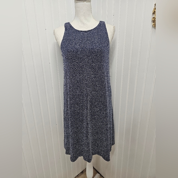 MSK Dresses & Skirts - Elegant Navy Blue Sleeveless Dress With Silver Glitter MSK Size S